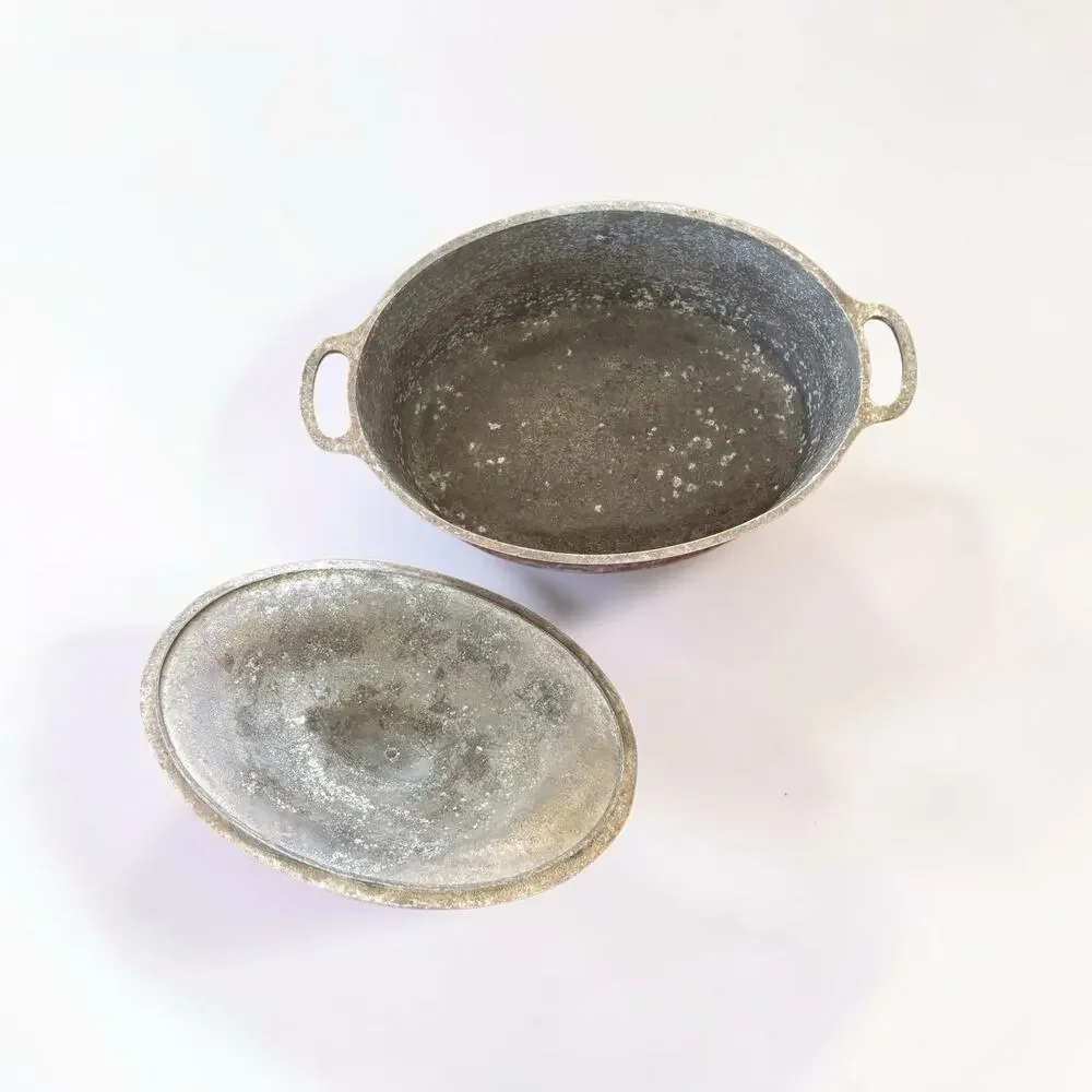 Vintage Montgomery Ward Cookware Heavy Cast Aluminum Oval Roaster